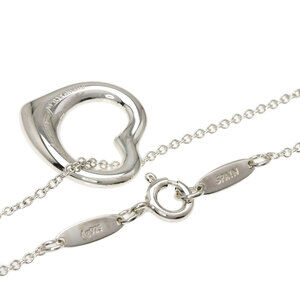Tiffany Co Open Heart Necklace Silver
